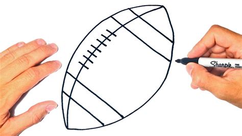 How To Draw A Rugby Ball Step By Step Rugby Ball Drawing Lesson