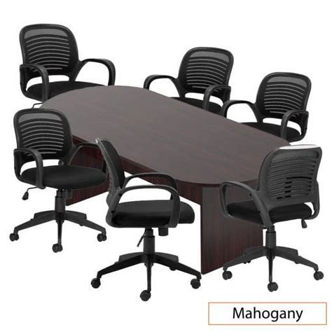 Gof 6ft 8ft 10ft Conference Table Set With Chairs G10901b Cherry