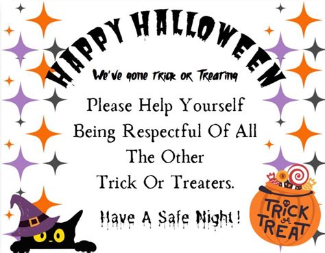 printable  trick  treating sign   youre  home