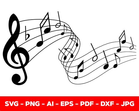 Musical Notes Svg Music Svg Treble Svg Treble Clef Music Etsy