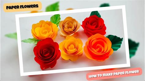 How To Make 3d Paper Rose Paper Flower Artandcraftorigami Diy Rose Rose Youtube