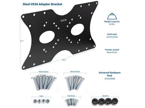 Vivo Steel Vesa Tv Mount Adapter Plate For Screens 32 To 55