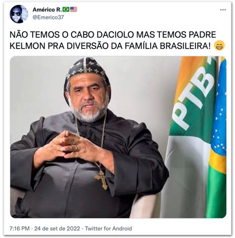 Padre Kelmon é comparado a Cabo Daciolo Cota maluco