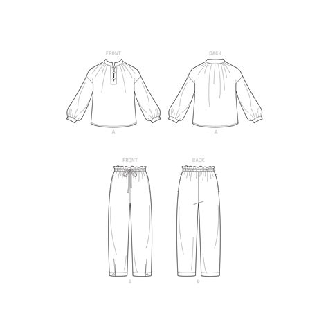 New Look Sewing Pattern N6704 Misses Top And Pull On Pant My