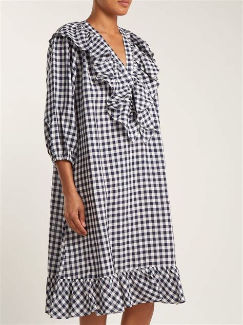 Nellie Ruffled Linen Dress Lee Mathews Matchesfashion Us Dress