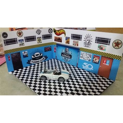 Garagem Diorama Hot Wheels Escala Tuning Shopee Brasil