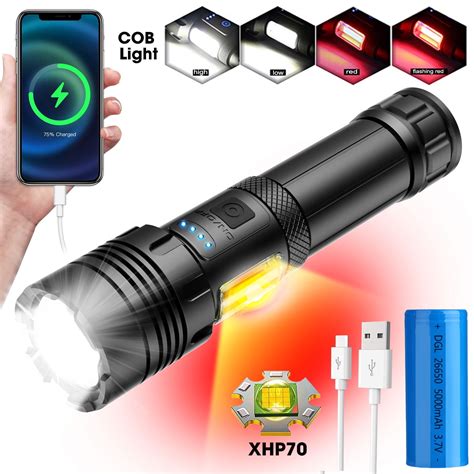 100000 Lumens Powerful Flashlight, Rechargeable Waterproof, 40% OFF