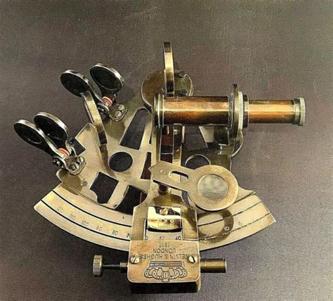 Vintage Maritime Laiton Nautique Sextant Cuir Tui Kelvin Hughes London