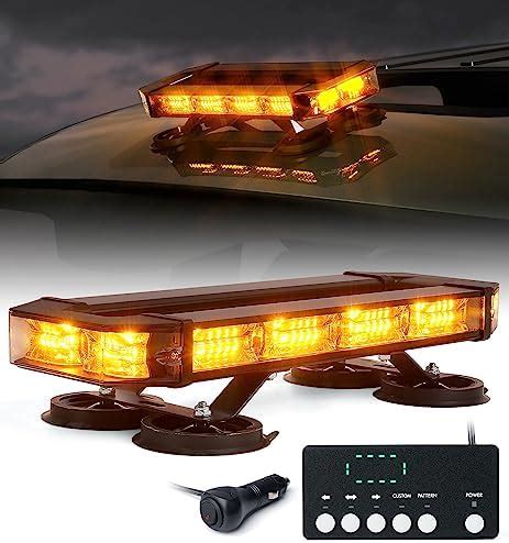 Amazon LUMENIX Amber 72 LED Roof Top Strobe Beacon Lights Magnetic