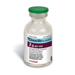 Cloxacillin for Injection 2g | SteriMax Inc.