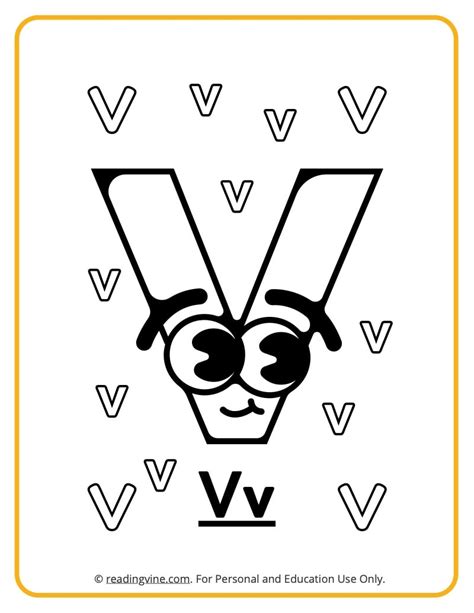 Letter V Coloring Pages