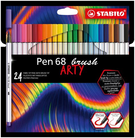 Premium Felt Tip Pen With Brush Tip STABILO Pen 68 Brush STABILO