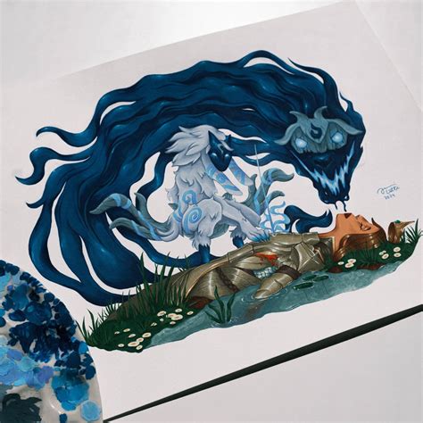 Painted Kindred Splash Art : r/Kindredmains