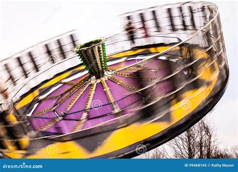 Round Up Ride Spinning Around Stock Image - Image of action, spinning ...