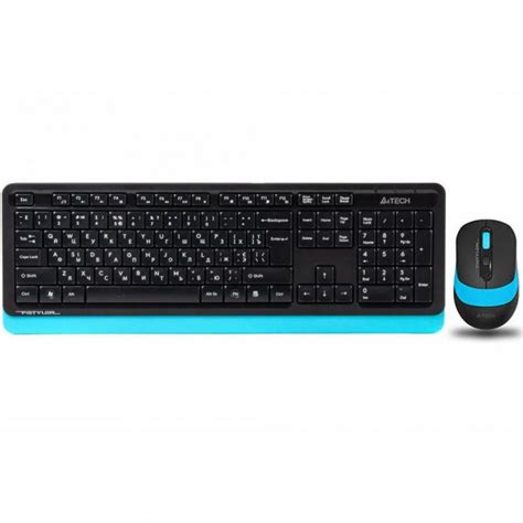 ᐉ Клавиатура с мышкой A4Tech Fstyler FG1010 Black/Blue (94534)