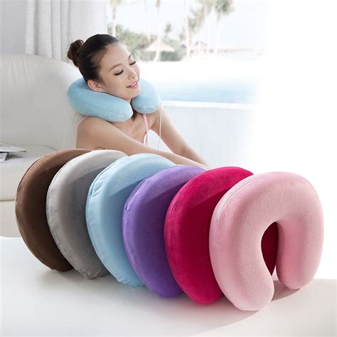 Travel Health Cervical Pillow U Shape Massage Slow Rebound Memory Pillow Nap Seat Resting Neck