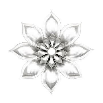 Silver Glowing Flower Outlined, Flower, Plant, Environment PNG Transparent Image and Clipart for ...