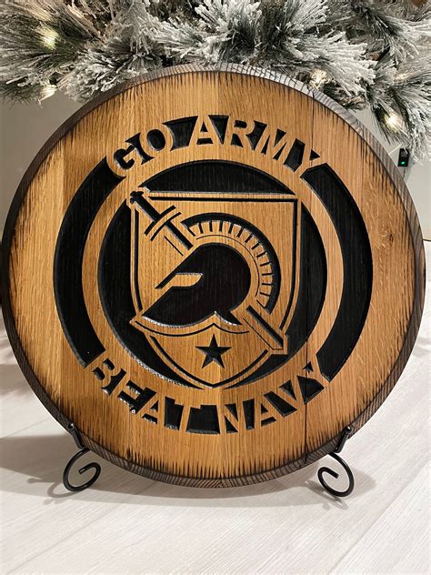 Army Navy Football Sign Army Black Knights Carved Barrel Head - Etsy