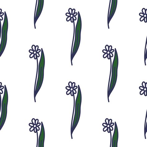 Hand drawn flower seamless pattern. Simple floral wallpaper. 9725671 Vector Art at Vecteezy