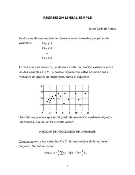 Regresión Lineal Simple