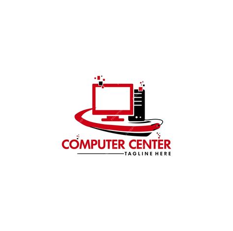 Premium Vector Computer Logo Tech Design