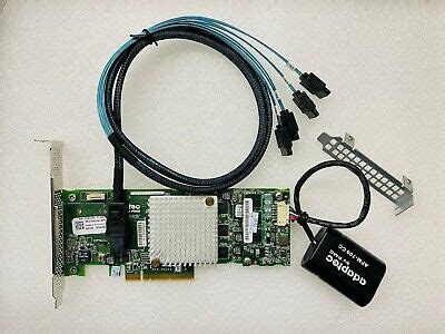 Adaptec ASR-8405 12Gb/s RAID Controller Card +w/ Battery + SFF-8643 ...
