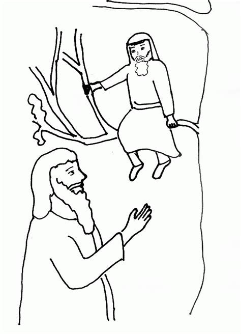 Zacchaeus Coloring Page Printable - Coloring Home