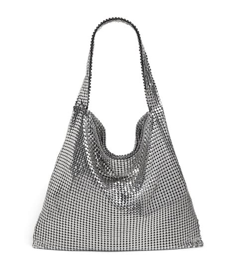 Paco Rabanne Silver Chainmail Pixel Tote Bag Harrods Uk