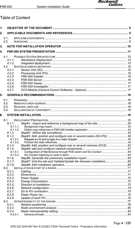 Rockwell Collins 5972410 Perimeter Surveillance Radar User Manual EN