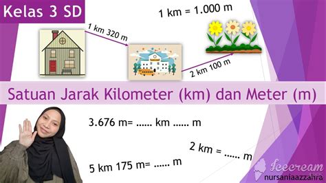 Satuan Jarak Kilometer Km Dan Meter M Materi Kelas 3 Sd Tema 3 Subtema 2 Youtube