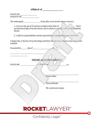 Make Your Free Affidavit How Do You File An Affidavit