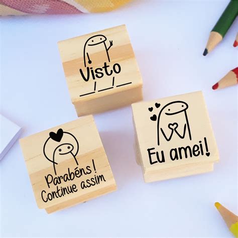 Kit Carimbos Pedag Gicos X Cm Flork Bento Professor Escola