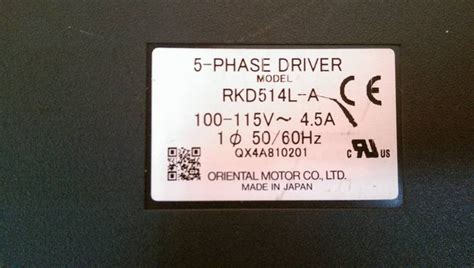 ORIENTAL MOTOR VEXTA 5 PHASE DRIVER RKD514L A PLC DCS SERVO Control