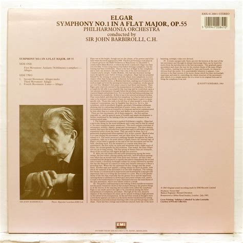 Elgar Symphony No De Sir John Barbirolli Rpm Con