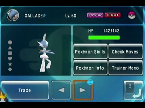 Shiny Gallade Trade Battle Shiny Pokémon in Battle Revolution 334