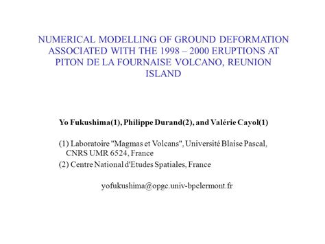 NUMERICAL MODELLING OF GROUND DEFORMATION ASSOCIATED WITH THE 1998