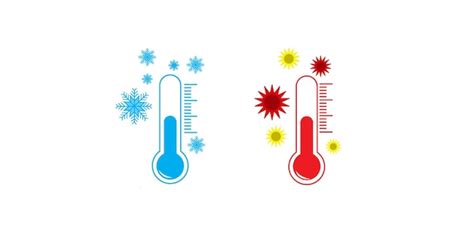 Premium Vector Thermometer Hot Cold Temperature Vector Icon Set