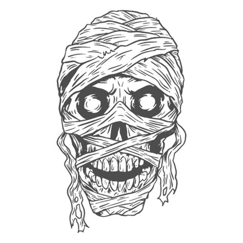 Mummy Halloween Line Art Character Png And Svg Design For T Shirts