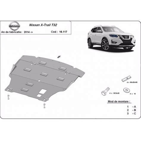 Cubre carter metálico Nissan X Trail T32 2014 2021