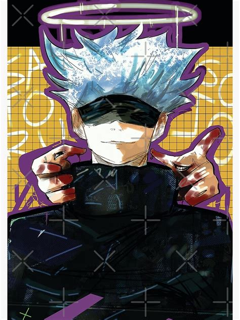 "Satoru Gojo Fan art, Sukuna poster, Jujutsu Kaisen Minimal Art Home Decor" Metal Print by ...