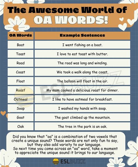 Oa Words Boost Your English Vocabulary And Writing Skills Eslbuzz