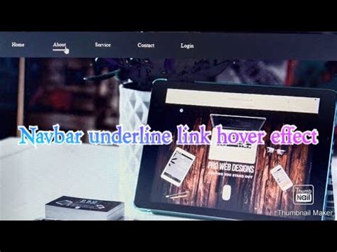 Navbar Underline Link Hover Effect Css Menu Hover Effect Youtube