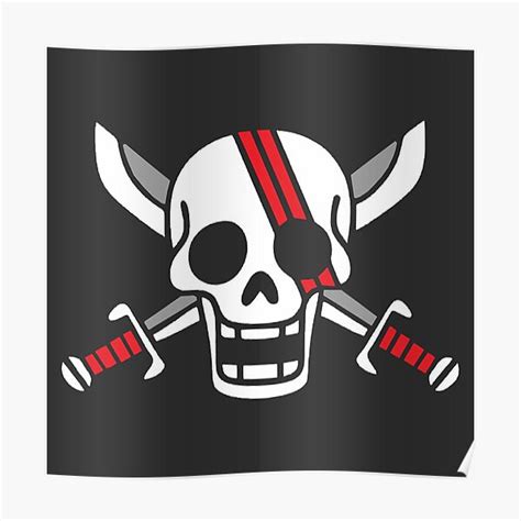 "one piece shanks flag." Poster for Sale by daegan0 | Redbubble