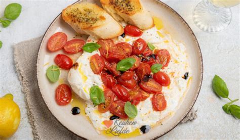 Burrata Met Geroosterde Cherrytomaten Keukenliefde