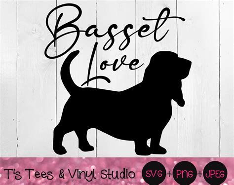 Basset Hound Svg Love Svg Dog Love Svg Basset Love Svg Dog Etsy