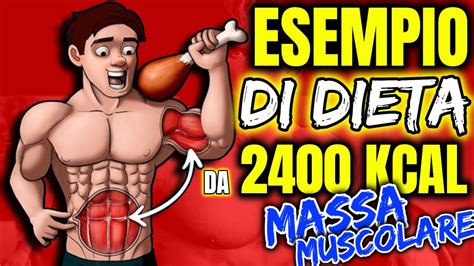 Esempio Di Dieta Da 2400 Kcal Per Mettere Massa Muscolare O Perdere Grasso Youtube