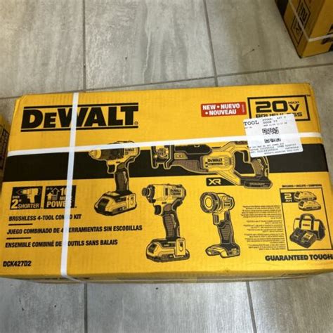 Dewalt Dck427d2 20v Max 4 Tool Combo Kit Includes 2 Batteries Charger