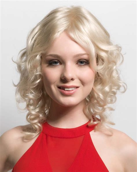 Platinum Blonde Lace Front Monofilament Synthetic Curly Wigs Best Wigs