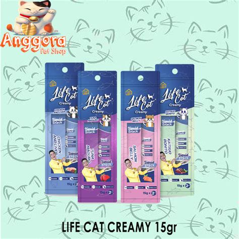 Jual Cemilan Snack Kucing Adult Kitten Life Cat Creamy Treats Gr