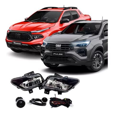 Kit Farol De Milha Auxiliar Fiat Pulse Toro Shocklight Escorrega